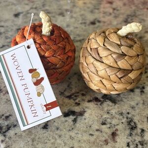 Woven Mini Pumpkin Decor Set